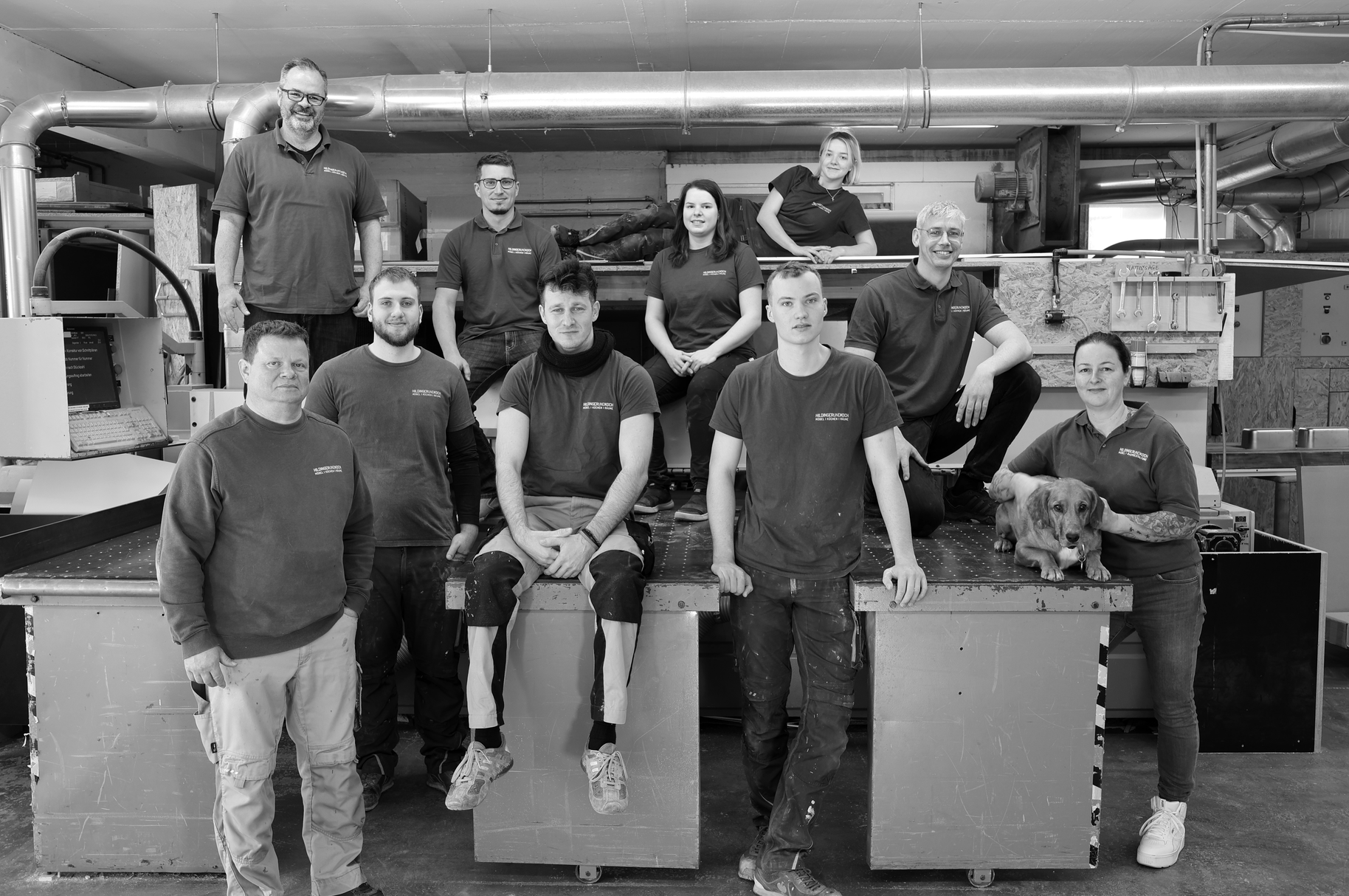 Das Team der Schreinerei Hildinger und Koch in der Werkstatt in Fellbach